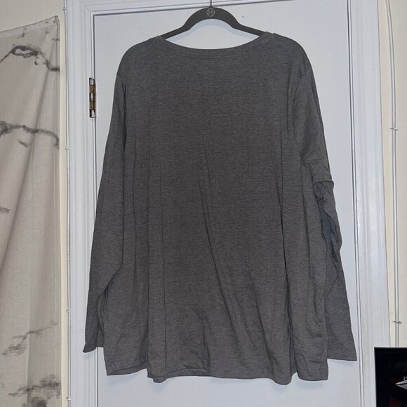 Merry Christmas Wine Graphic Long Sleeve Tee Size 4xl - Picture 3 of 5